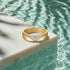 Excliv Cleo Gold Ring with Crystal Detail