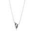 Silver Arrow Black Mother of Pearl Pendant Necklace