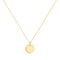 Gold Disc Pendant Necklace