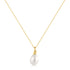 Gold Freshwater Pearl Pendant Necklace