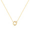 Gold Hoop Freshwater Pearl Necklace