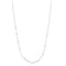 Silver Freshwater Pearl and White Cubic Zirconia Bezel Set Slider Necklace