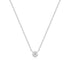 Silver Round Solitaire Cubic Zirconia Necklace