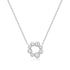 Silver Asymmetric Beaded Circle Necklace