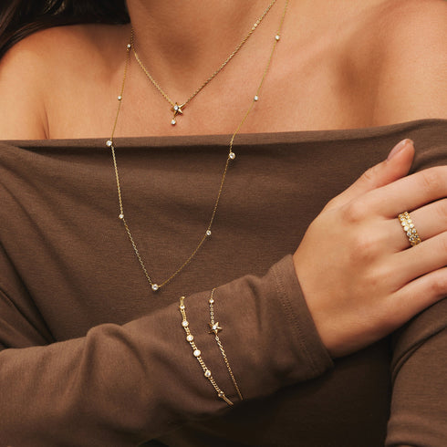 Gold Sparkling Star Bracelet