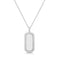 Silver Sparkling Tag Necklace
