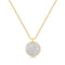 Two-Tone Large Pavé Disc Necklace