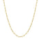 Gold Bezel Station Paper Clip Chain Necklace