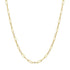 Gold Bezel Station Paper Clip Chain Necklace