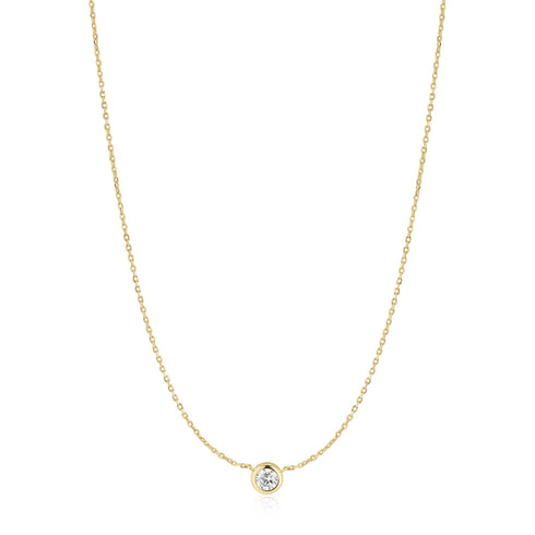 Gold Just You Solitaire Necklace