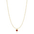 Gold Crimson Solitaire Necklace