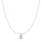 Silver Modern Bezel-Set Solitaire Necklace