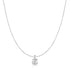 Silver Modern Bezel-Set Solitaire Necklace