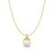 Gold Square Mother-of-Pearl Necklace