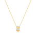Gold Puffed Rivulet Pavé Necklace