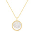 Gold Evil Eye Mother-of-Pearl Medallion Necklace