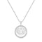 Silver Evil Eye Mother-of-Pearl Medallion Necklace
