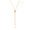 Gold Twisted Rope Lariat Necklace