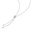 Silver Twisted Rope Lariat Necklace
