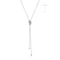 Silver Twisted Rope Lariat Necklace
