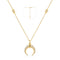 Gold Reversible Horn Necklace
