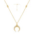 Gold Reversible Horn Necklace