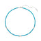 Silver Lab-Created Turquoise Beaded Necklace