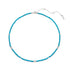 Silver Lab-Created Turquoise Beaded Necklace