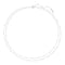 Silver Double Chain Bead Station Necklace