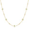 Gold Mint Green Station Necklace
