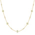 Gold Mint Green Station Necklace