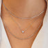 Silver Pavé Heart Necklace