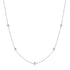 Silver Classic Bezel-Set Station Necklace