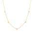 Gold Pavé Puffed Heart Station Necklace