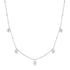 Silver Molten Bezel-Set Droplet Station Necklace
