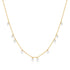 Gold Droplet Station Necklace