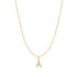 Gold Letter A Initial Necklace