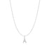 Silver Letter A Initial Necklace