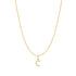 Gold Letter C Initial Necklace