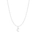 Silver Letter C Initial Necklace