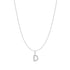 Silver Letter D Initial Necklace