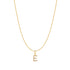 Gold Letter E Initial Necklace