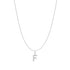 Silver Letter F Initial Necklace