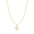 Gold Letter G Initial Necklace