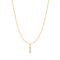Gold Letter I Initial Necklace