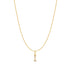 Gold Letter I Initial Necklace