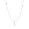 Silver Letter I Initial Necklace
