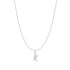 Silver Letter K Initial Necklace