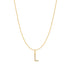Gold Letter L Initial Necklace
