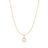 Gold Letter O Initial Necklace